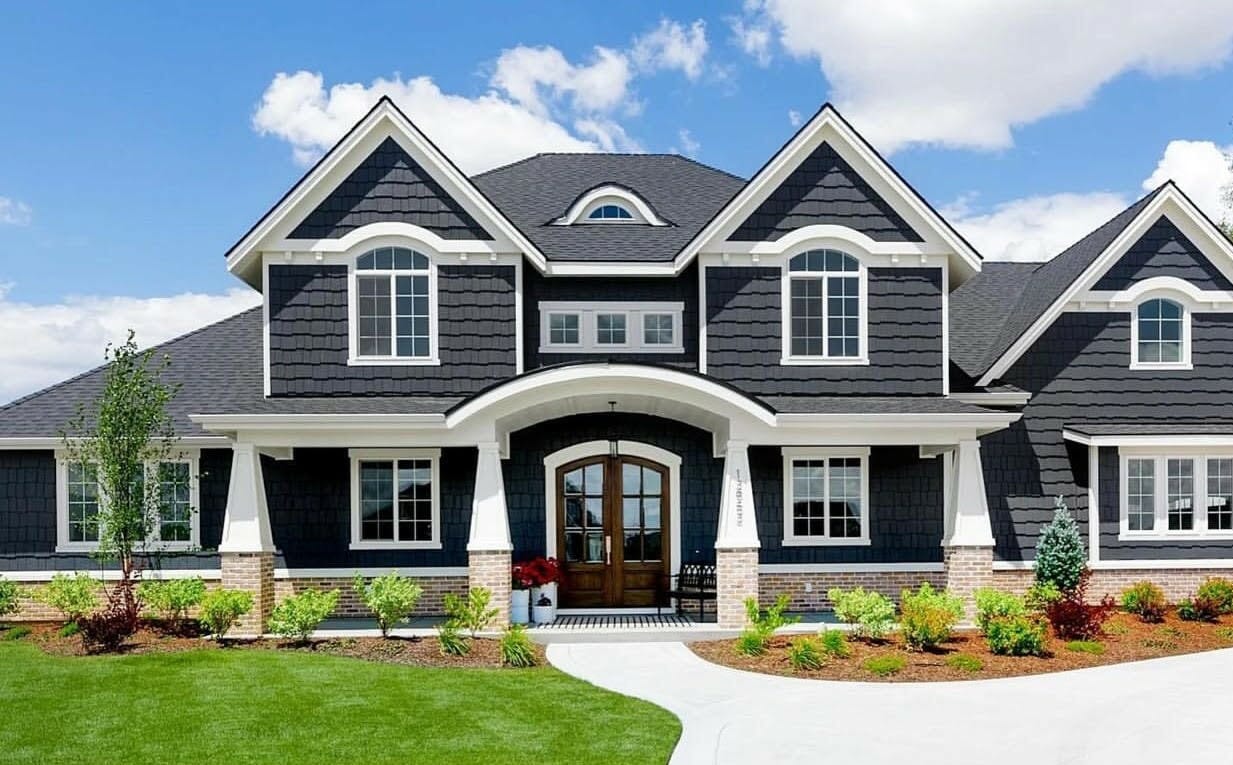 Exterior of the Huntington Ridge custom home in Baltimore County