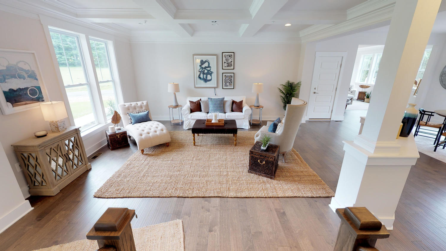 Roosevelt II Craftsman living room Greenspring Homes Maryland