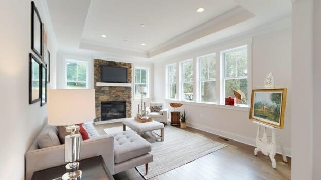 Savannah Rancher model home family room