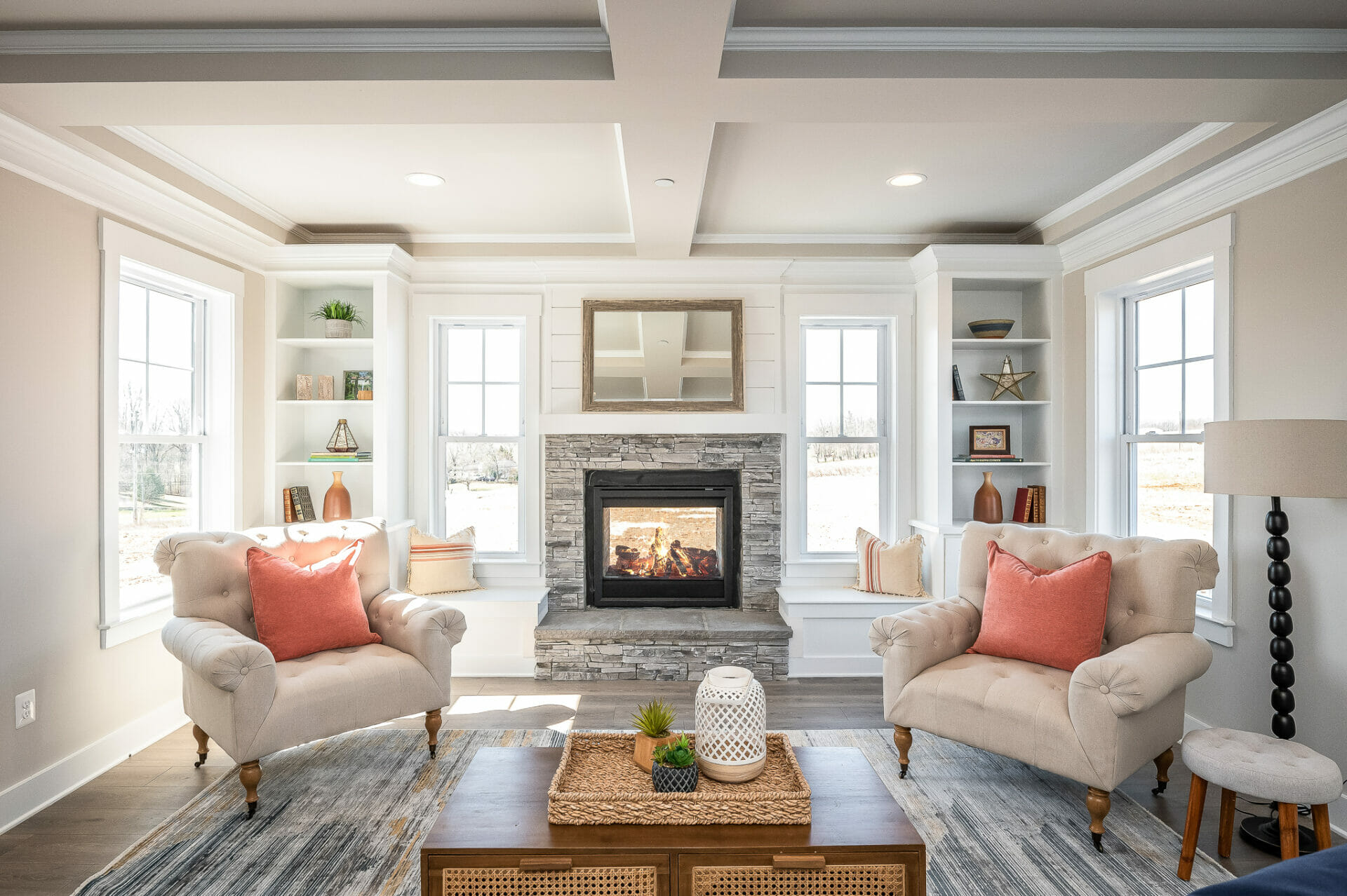 Adams III Craftsman family room Greenspring Homes Maryland