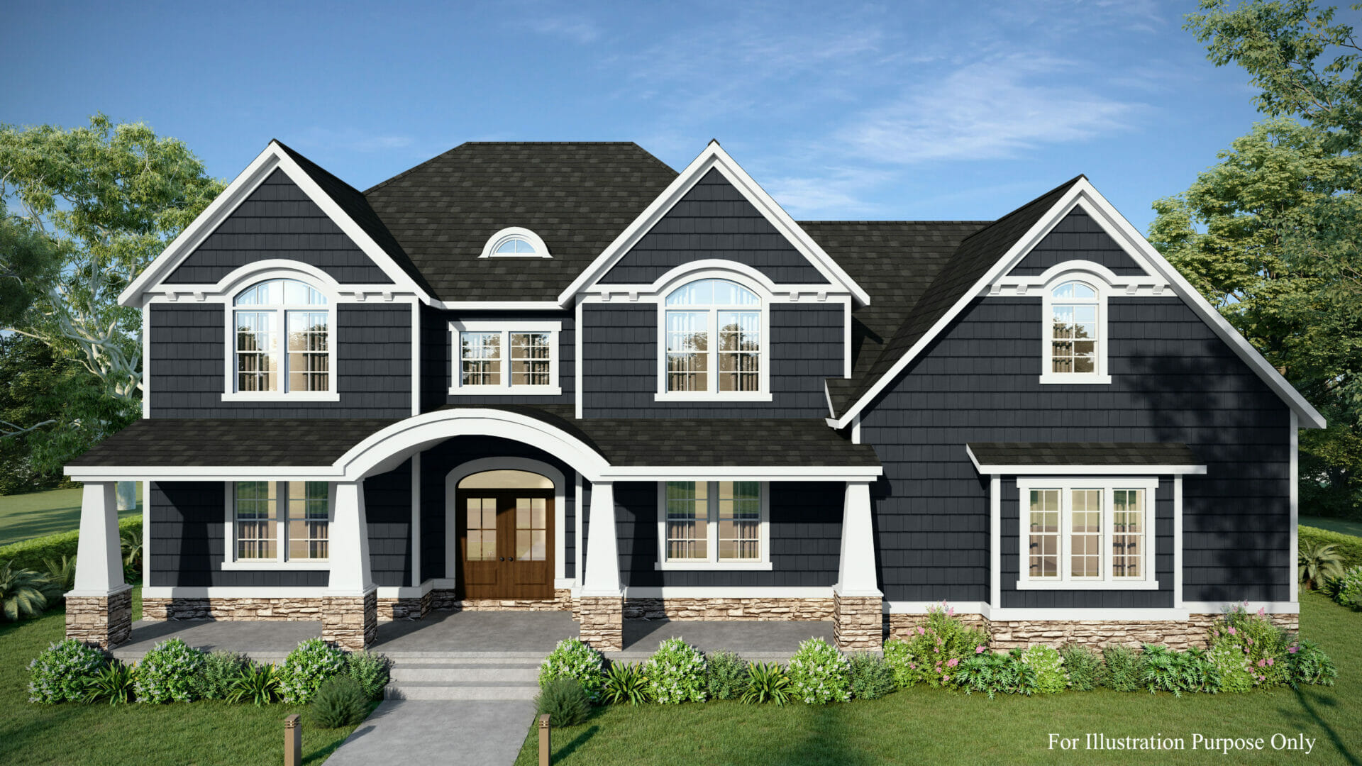 Adams III Nantucket Front Exterior Illustration