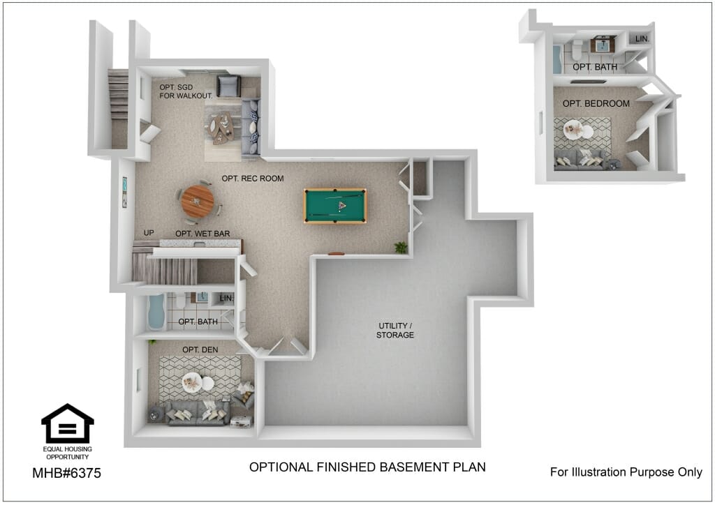 Opt. Finished Basement Adams III Farmhouse