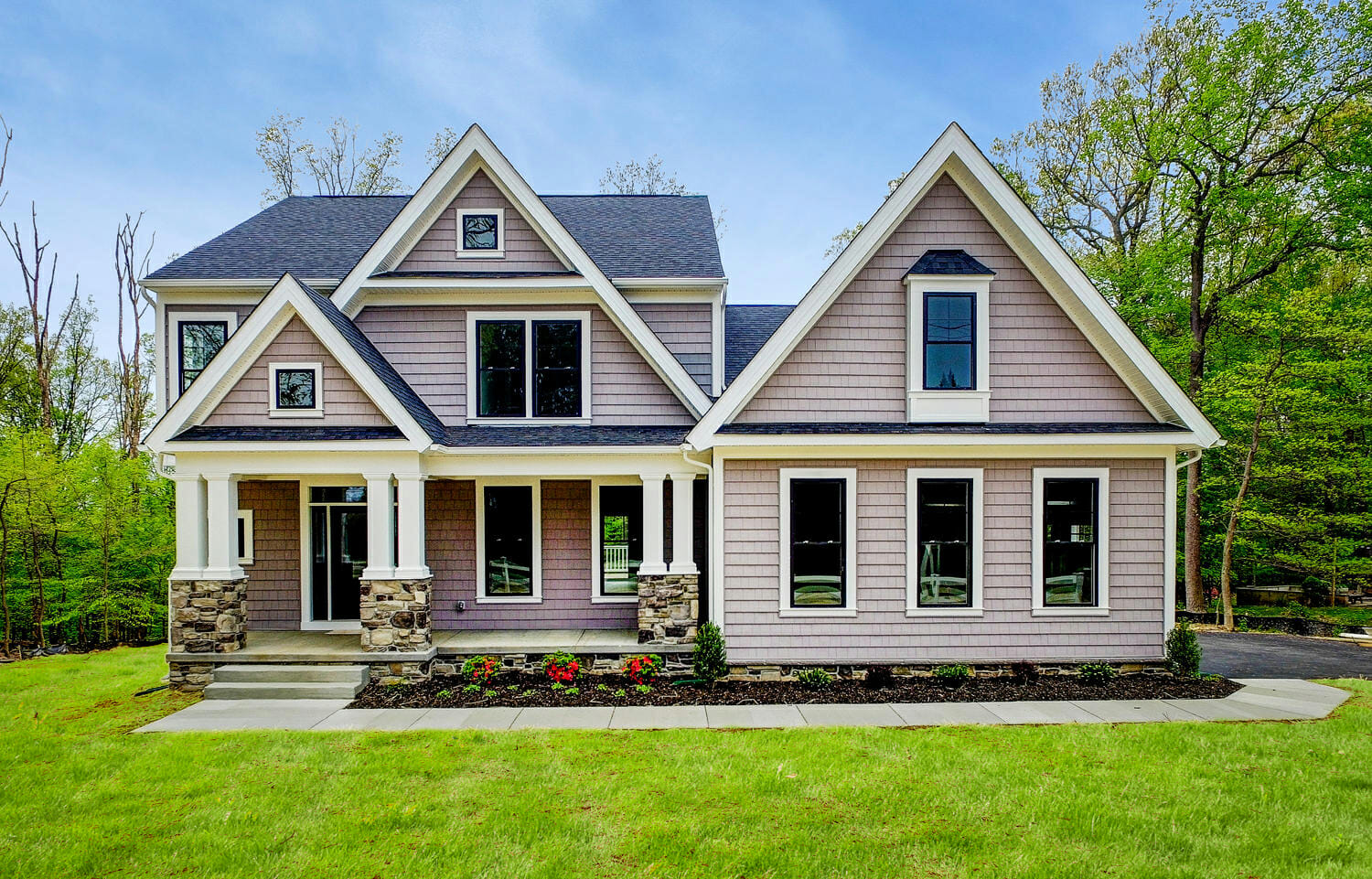 Exterior of the Roosevelt III Craftsman custom home in Baltimore County
