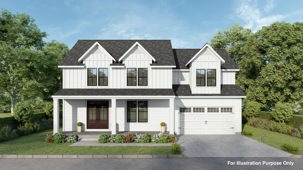 Roosevelt I Farmhouse front exterior illustration