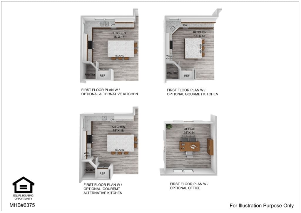 Roosevelt III Farmhouse colored first floor plan options
