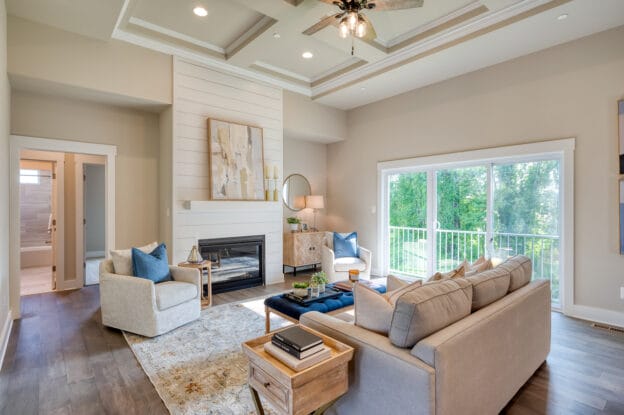 Living room for model home